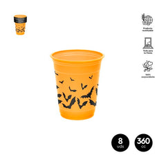 VASO PREMIUM MURCIELAGOS NARANJA 360CC 8 UDS | AMBER MOOD OH YEAH | 1 UNIDAD | 8435557727391