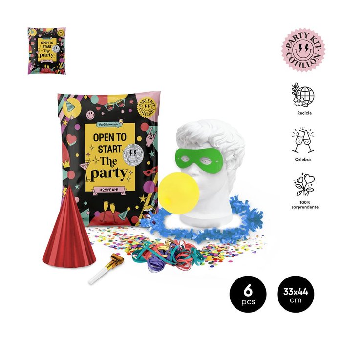 BOLSA COTILLON COLORES SURTIDOS 6 PIEZAS | AMBER MOOD OH YEAH | 1 UNIDAD | 8435557729029