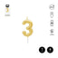 VELA CERA NUMERO 3 ORO 6 CM | AMBER MOOD OH YEAH | 1 UNIDAD | 28435557729689