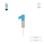 Vela Nº1 Bicolor Azul Plata 7 cm Amber Mood Oh Yeah