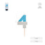 Vela Nº4 Bicolor Azul Plata Amber Mood Oh Yeah