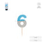 Vela Nº6 Bicolor Azul Plata 7 cm Amber Mood Oh Yeah