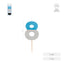 Vela Nº8 Bicolor Azul Plata 7 cm Amber Mood Oh Yeah