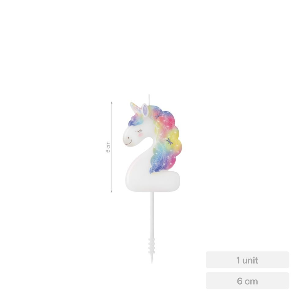 Vela Nº2 Unicornio 6 cm Amber Mood Oh Yeah Imagen principal del producto