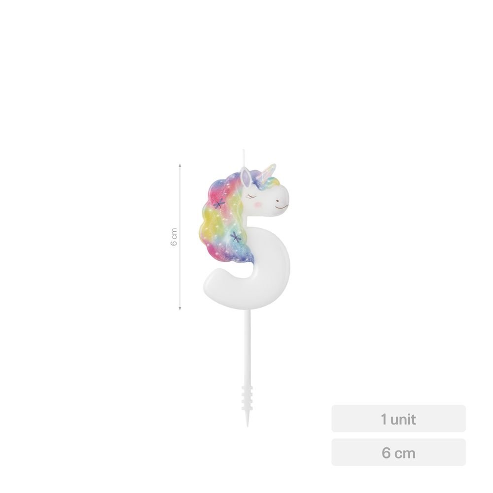 Vela Nº5 Unicornio 6 cm Amber Mood Oh Yeah Imagen principal del producto