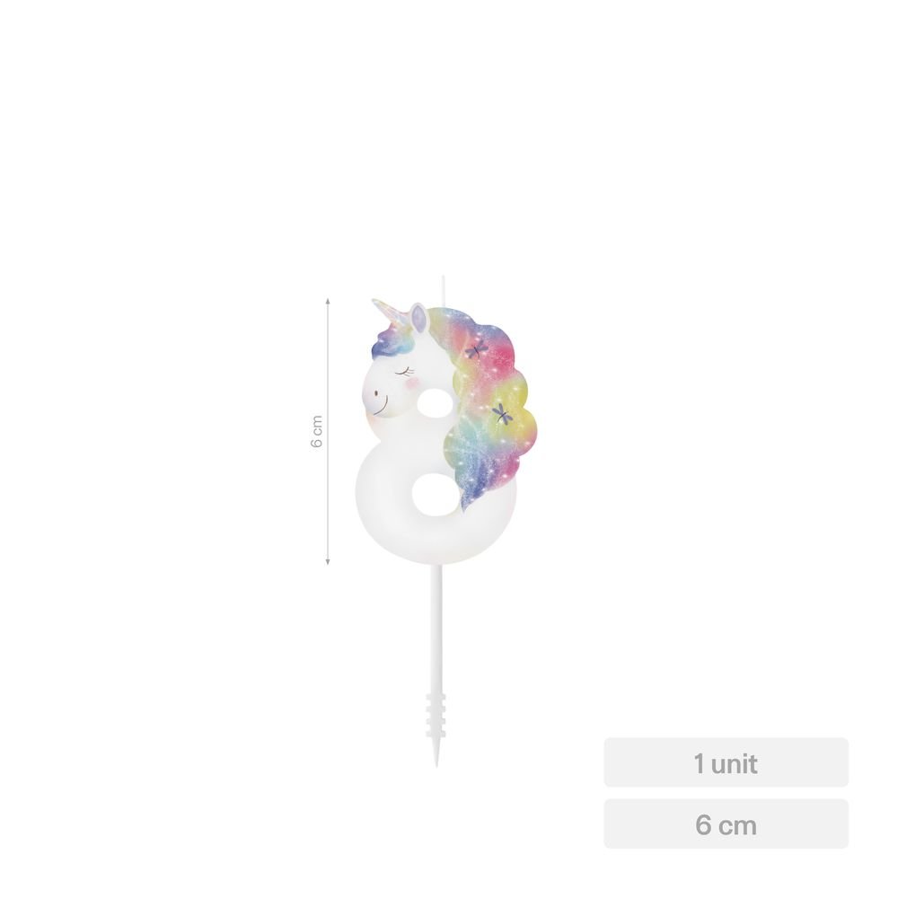 Vela nº8 Unicornio 6 cm Amber Mood Oh Yeah Imagen principal del producto
