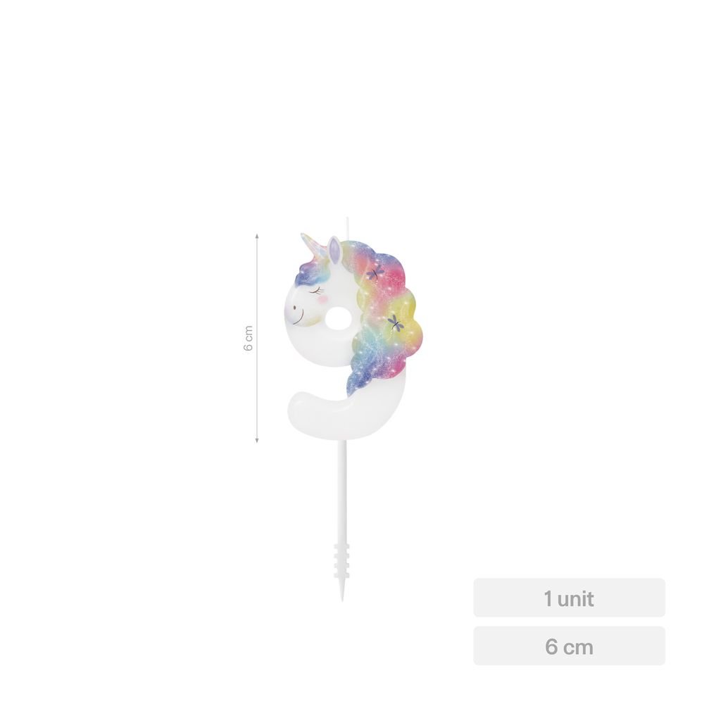 Vela Nº9 Unicornio 6 cm Amber Mood Oh Yeah Imagen principal del producto