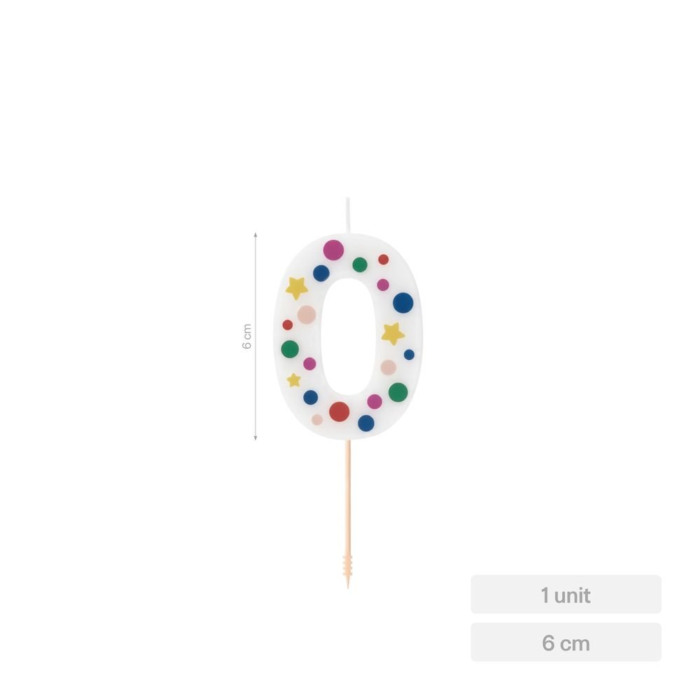 Vela nº0 Globos 6 cm Amber Mood Oh Yeah Imagen principal del producto