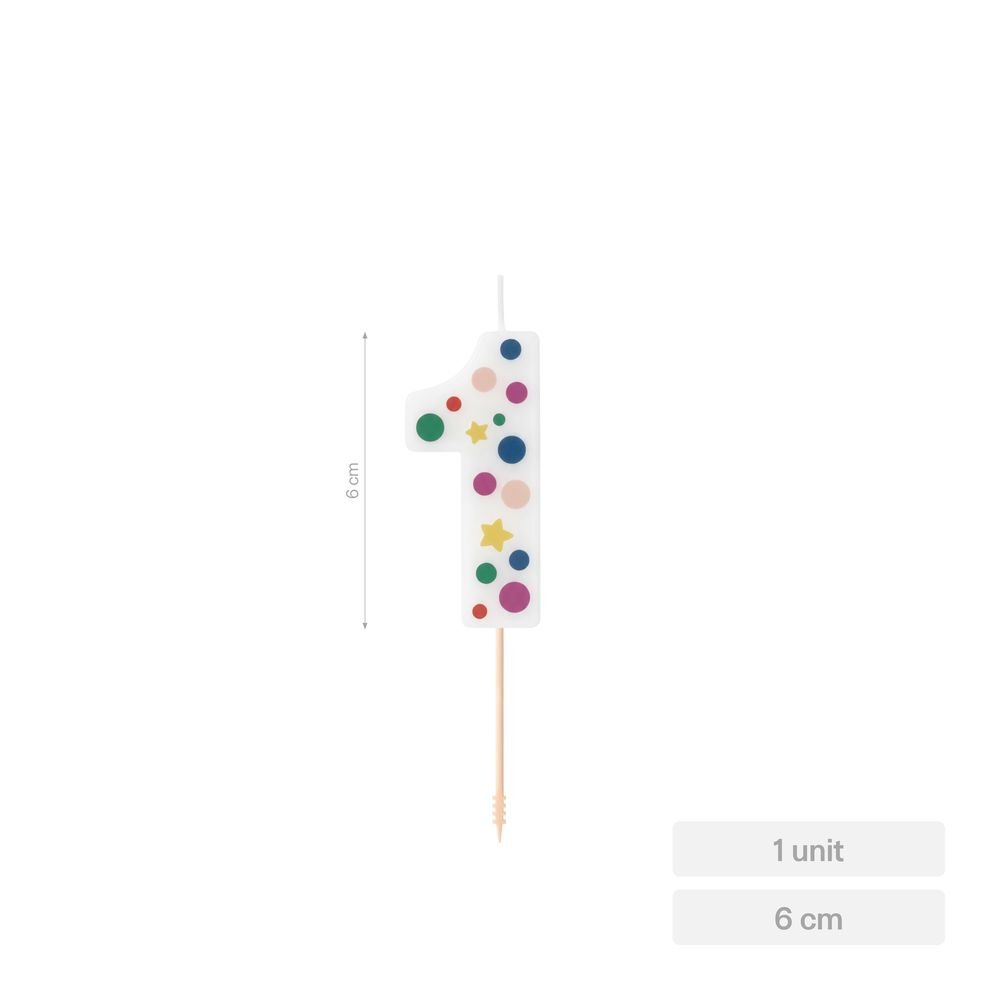 Vela Nº1 Globos 6 cm Amber Mood Oh Yeah Imagen principal del producto