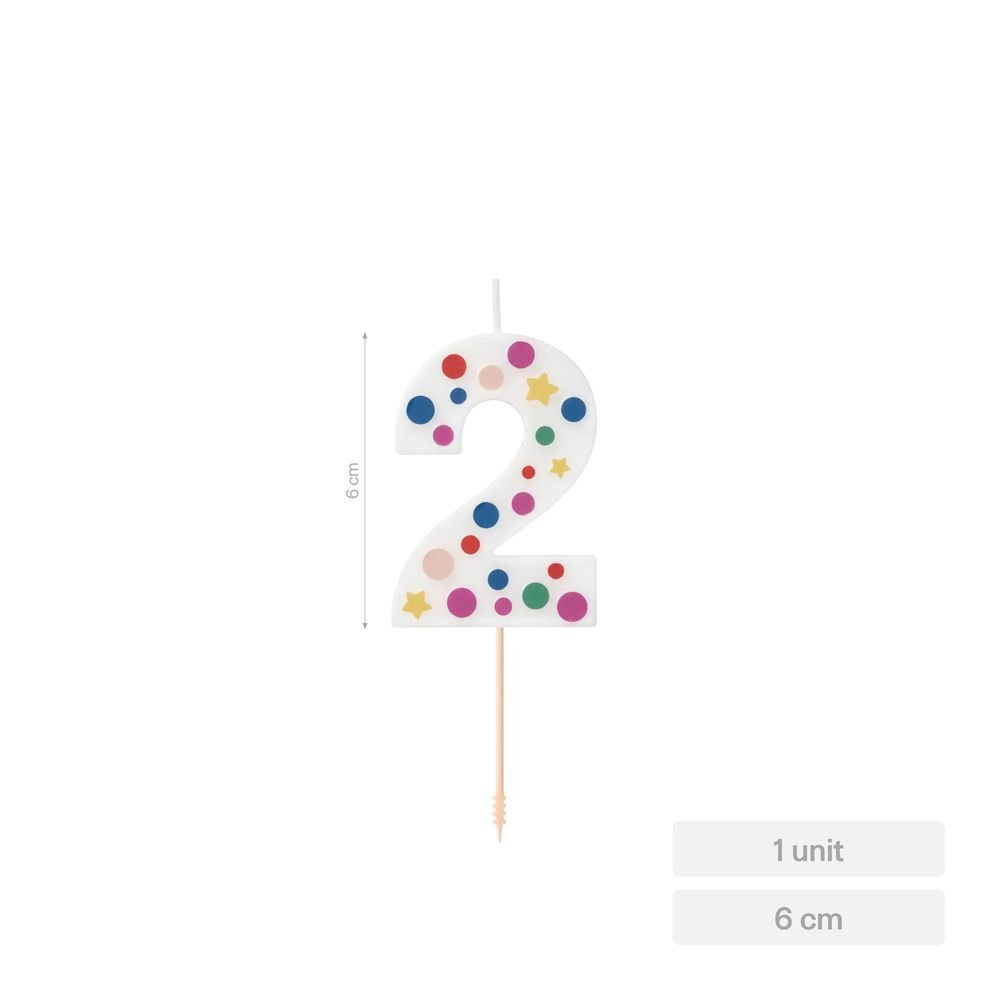 Vela Nº2 Globos 6 cm Amber Mood Oh Yeah Imagen principal del producto
