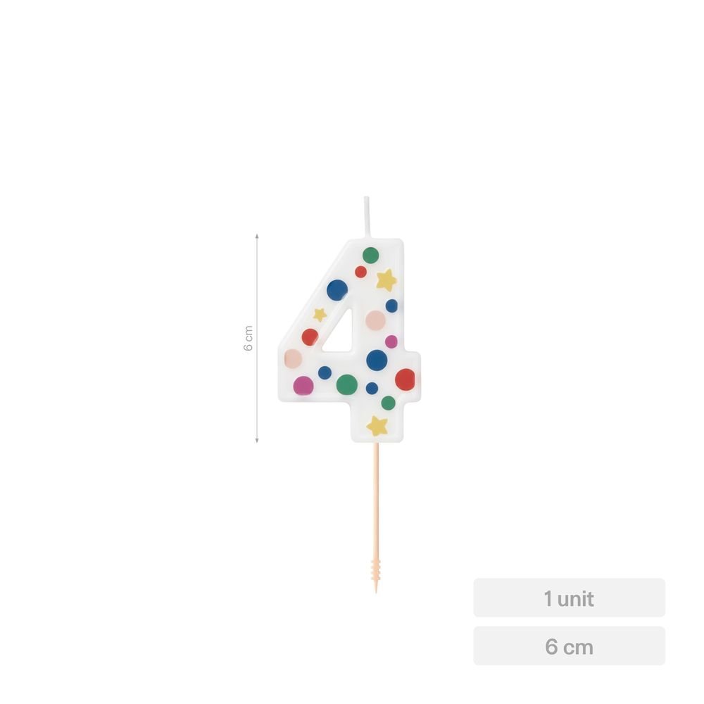 Vela Nº4 Globos 6 cm Amber Mood Oh Yeah Imagen principal del producto
