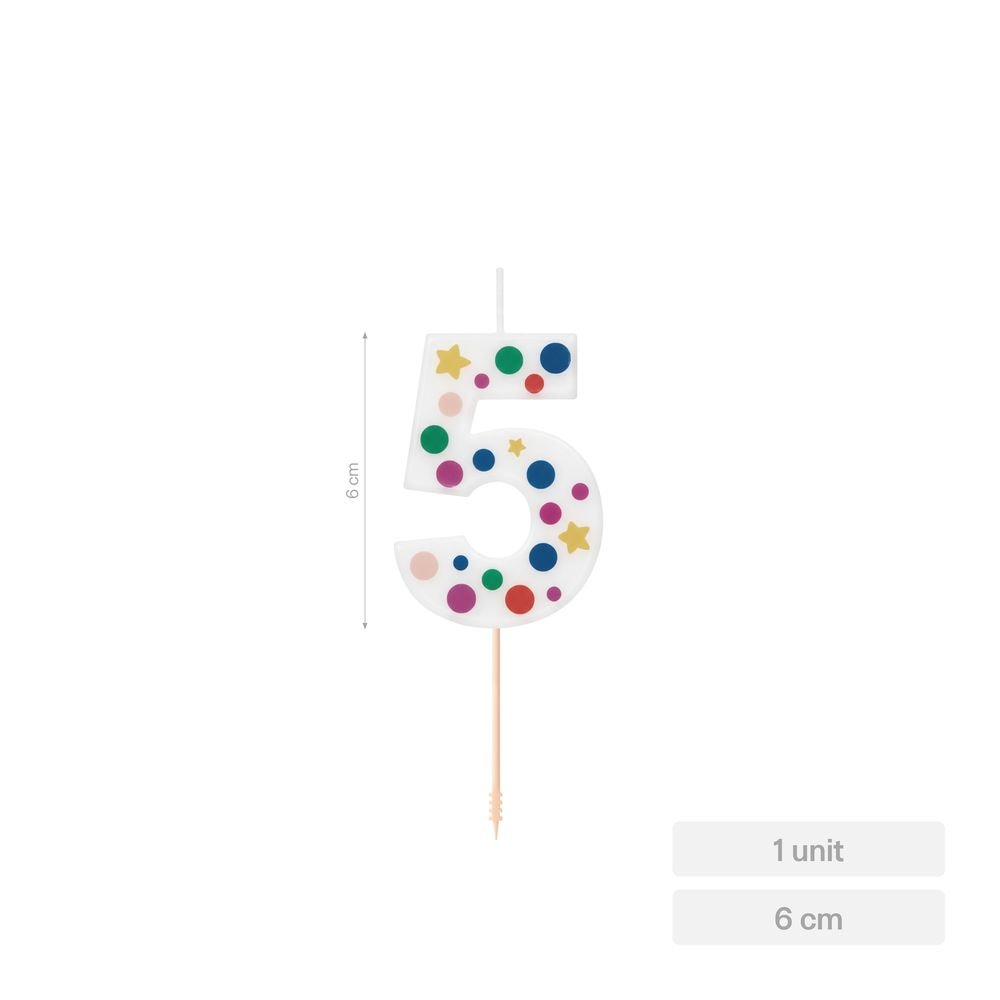 Vela Nº5 Globos 6 cm Amber Mood Oh Yeah Imagen principal del producto