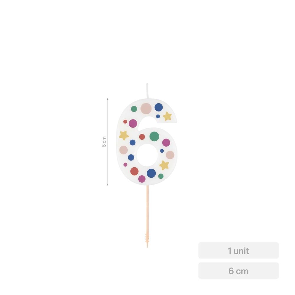 Vela Nº6 Globos 6 cm Amber Mood Oh Yeah Imagen principal del producto