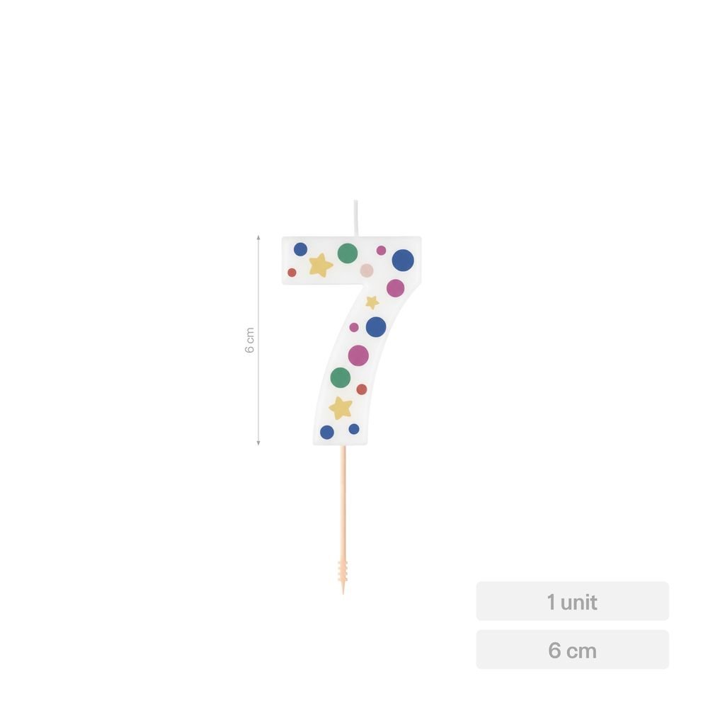 Vela Nº7 Globos 6 cm Amber Mood Oh Yeah Imagen principal del producto