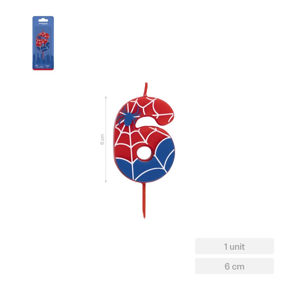 Vela Nº6 Spider 6 cm Amber Mood Oh Yeah Imagen principal del producto