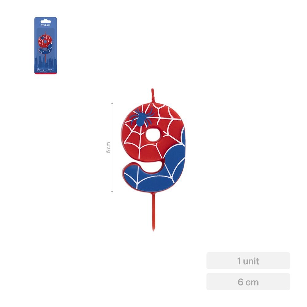 Vela Nº9 Spider 6 cm Amber Mood Oh Yeah Imagen principal del producto