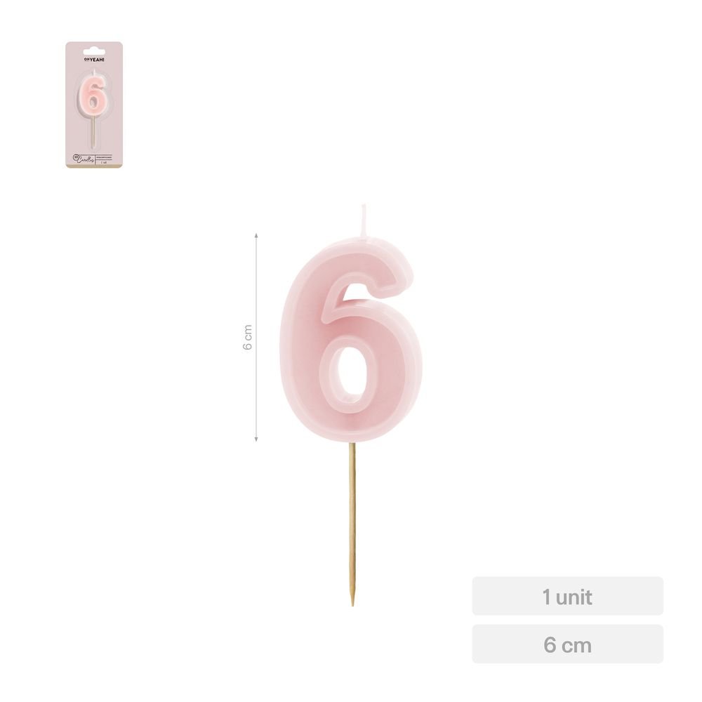 Vela Nº6 Borde Relieve Rosa Amber Mood Oh Yeah Imagen principal del producto