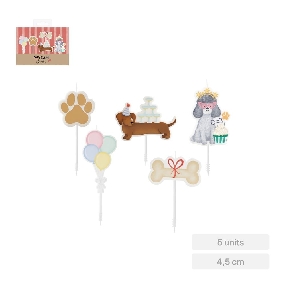 Set Velas Forma Puppies Surtidos 5 unidades AMBER Mood Oh Yeah Imagen principal del producto