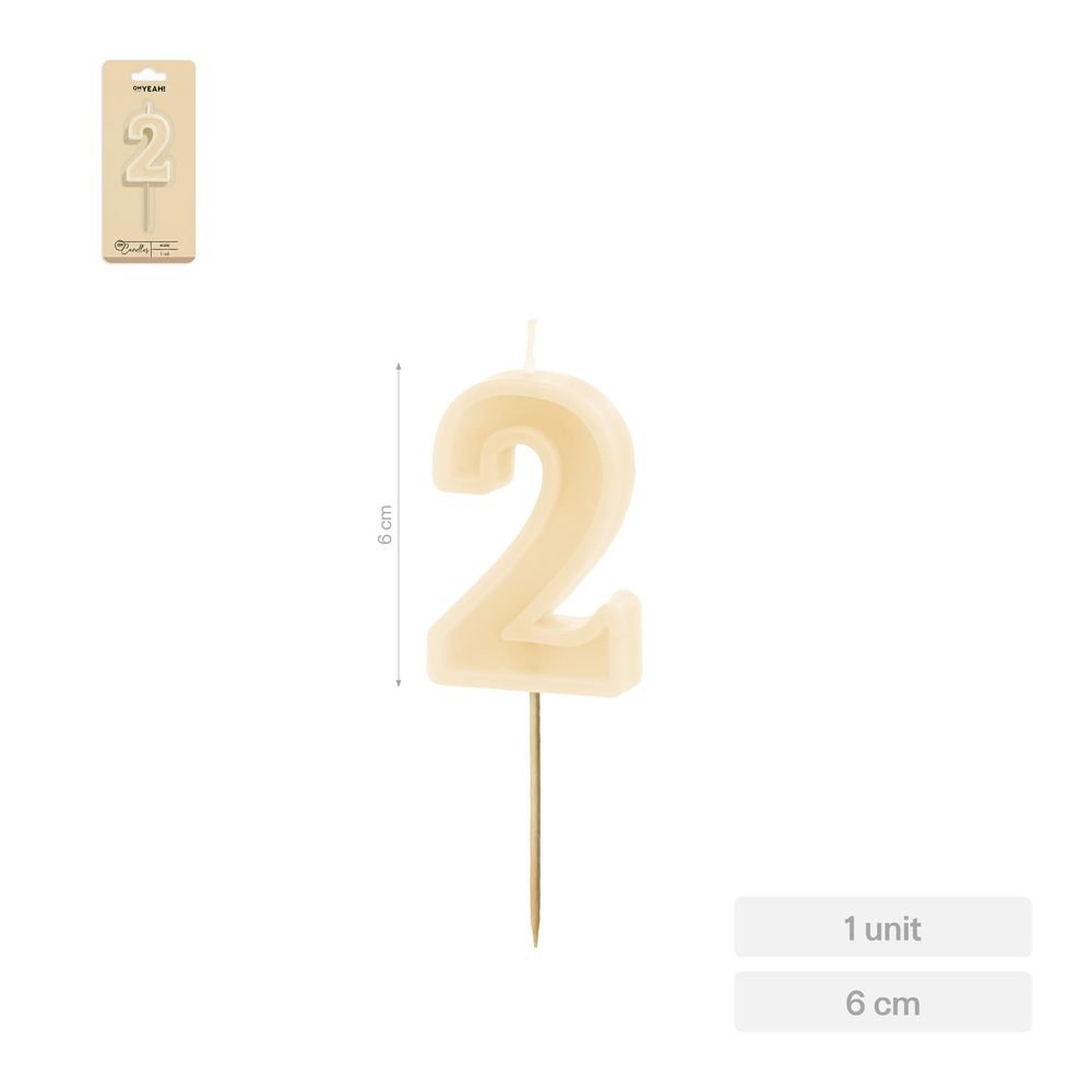 Vela Nº2 Borde Relieve Nude 6 cm Amber Mood Oh Yeah Imagen principal del producto