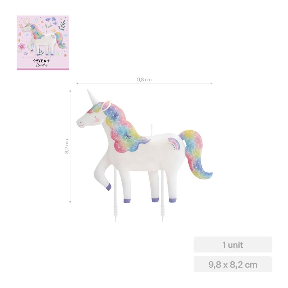 Vela Forma Unicornio 10x8,4x1 cm Amber Mood Oh Yeah Imagen principal del producto