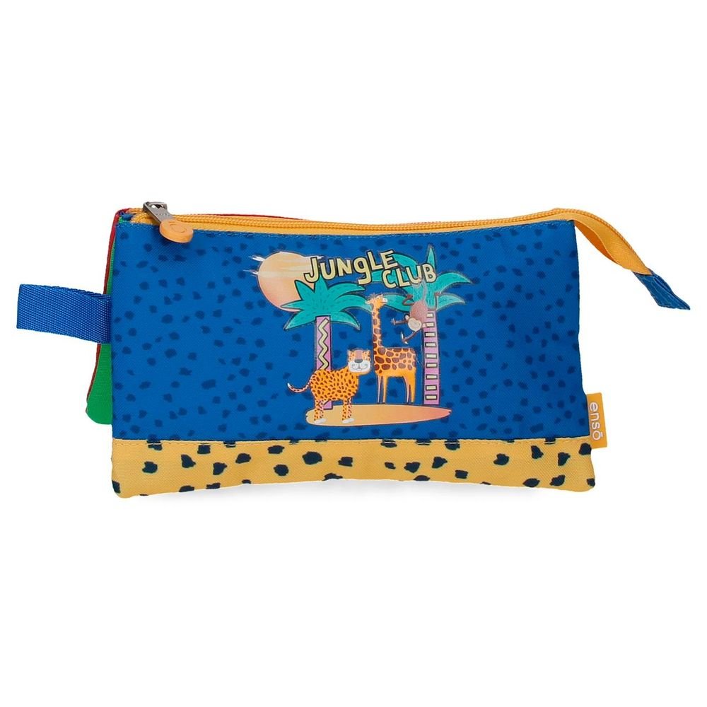 Estuche Enso Jungle Club Tres Compartimentos Marca Enso