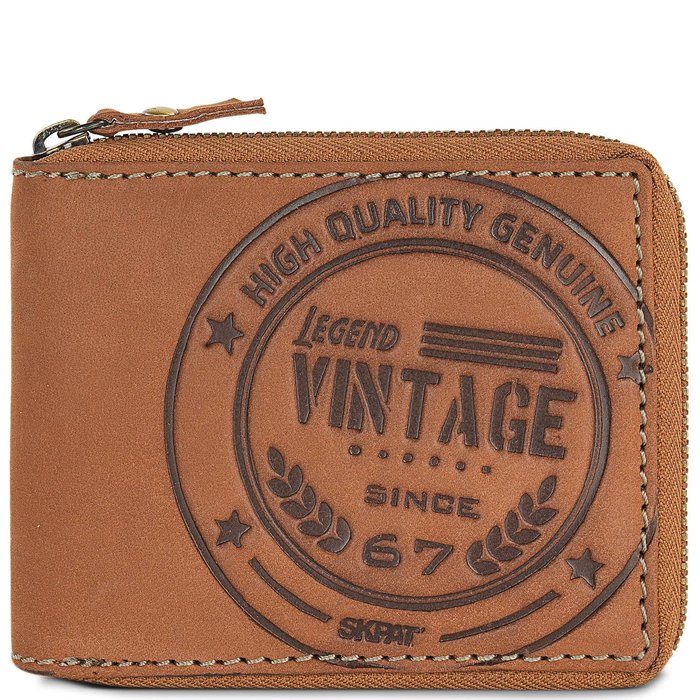 Cartera Monedero Cierre Cremallera Lois Vintage Marrón ARSAMAR ENTERPRISE