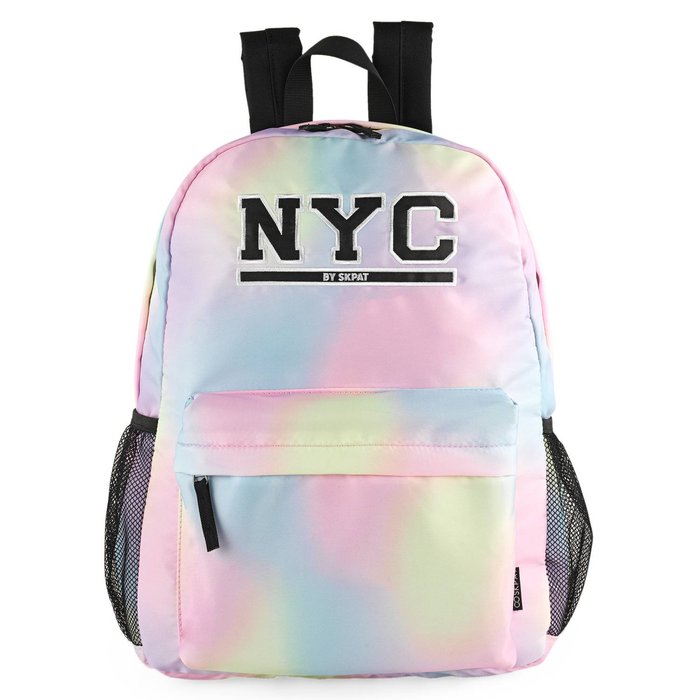 MOCHILA ESCOLAR CON BOLSILLO EXTERIOR + PORTATODO NYC TIE D | ARSAMAR TRAVEL Imagen principal del producto