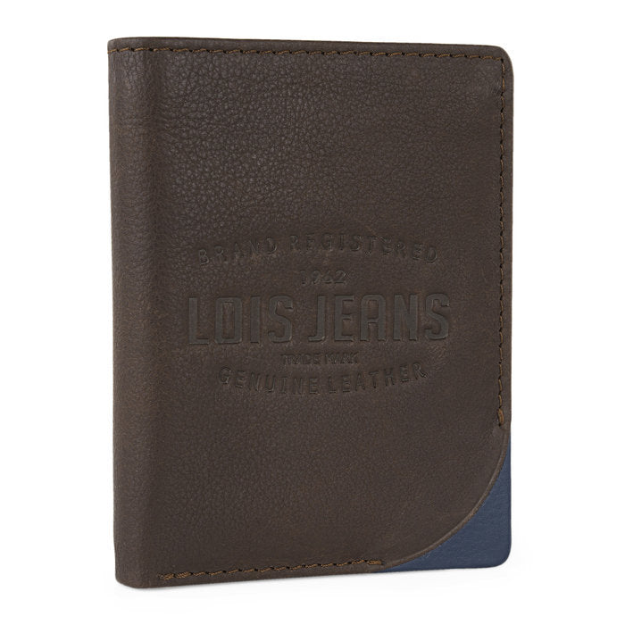 Cartera de Piel Kingston Lois Marron-Azul ARSAMAR ENTERPRISE