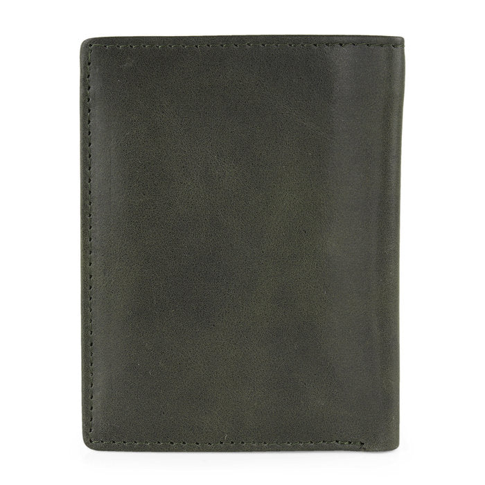 Cartera de piel Kingston Lois Kaki-marrón