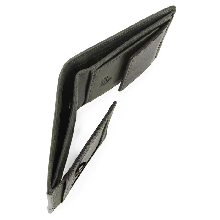 Cartera de piel Kingston Lois Kaki-marrón