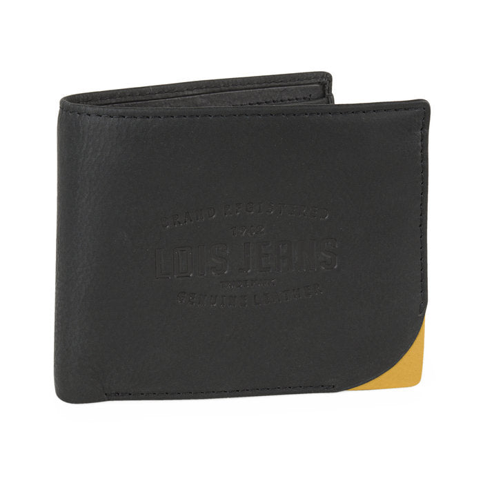 Cartera Kingston Lois Piel Negro-Amarillo | ARSAMAR