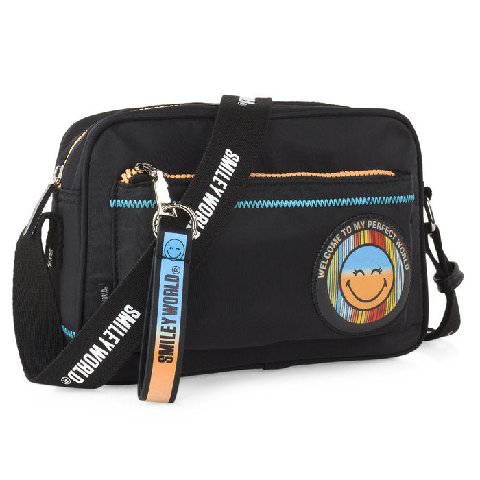 BOLSO BANDOLERA SMILEY NEGRO 7X24X16 | ARSAMAR ENTERPRISE | 1 UNIDAD | 8435583578783 Imagen principal del producto