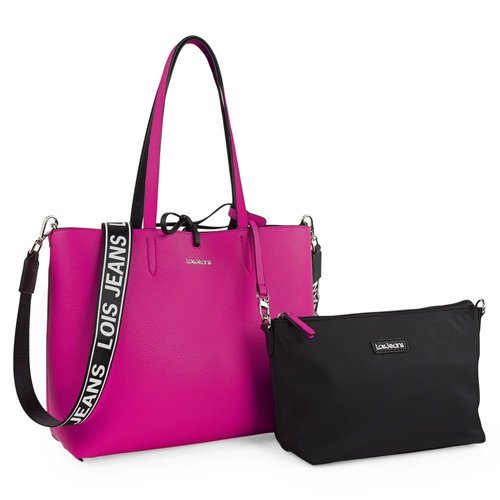 BOLSO SHOPPER REVERSIBLE OMEGA NEGRO-FUCSIA 13X40X27 | ARSAMAR ENTERPRISE | 1 UNIDAD | 8435583581042 Imagen principal del producto