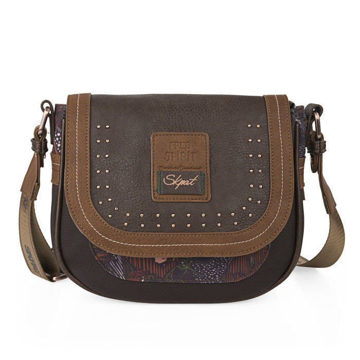 👜 BOLSO BANDOLERA REDONDO CON SOLAPA - SKPAT FIORELLA