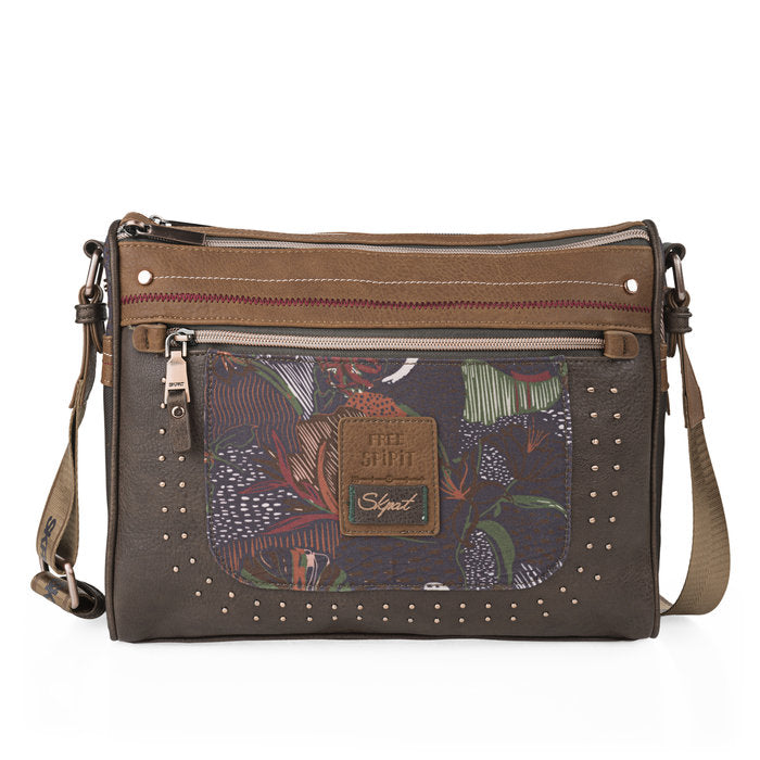 👜 BOLSO BANDOLERA CUADRADO 2 CREMALLERAS - SKPAT FIORELLA Imagen principal del producto