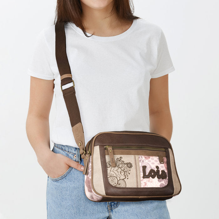 👜 BOLSO BANDOLERA 2 CREMALLERAS - LOIS VIRGINIA Imagen secundaria del producto