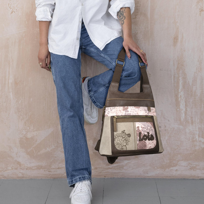 🎒 MOCHILA ANTIRROBO 3 POSICIONES - LOIS VIRGINIA Imagen secundaria del producto