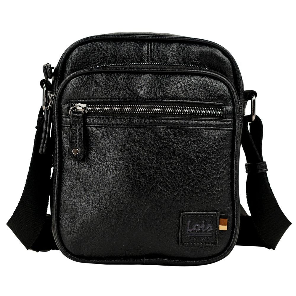 Bandolera Polipiel Doble Norwalk Lois Negro ARSAMAR ENTERPRISE