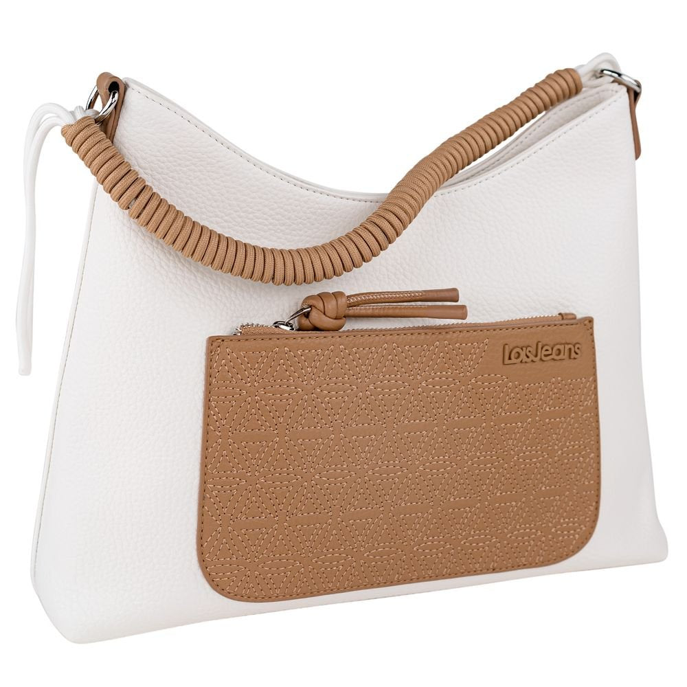 Bolso Hombro Bandolera Polipiel Shavanna Lois Marrón-Blanco