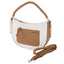 Bolso bandolera de polipiel Shavanna Lois marrón y blanco