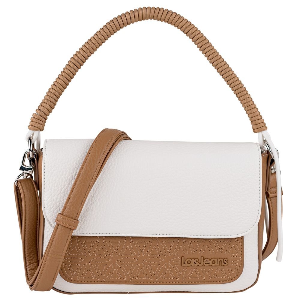 Bolso bandolera de polipiel Shavanna Lois marrón y blanco marca Arsamara