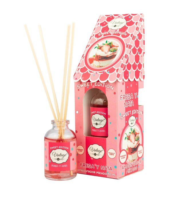 MIKADO VINTAGE HOME 30ML FRESA Y NATA SWEET | NATUAROMATIC GEL | ENVASE 6 UDS. UNIDAD | 8435586106624 Imagen principal del producto