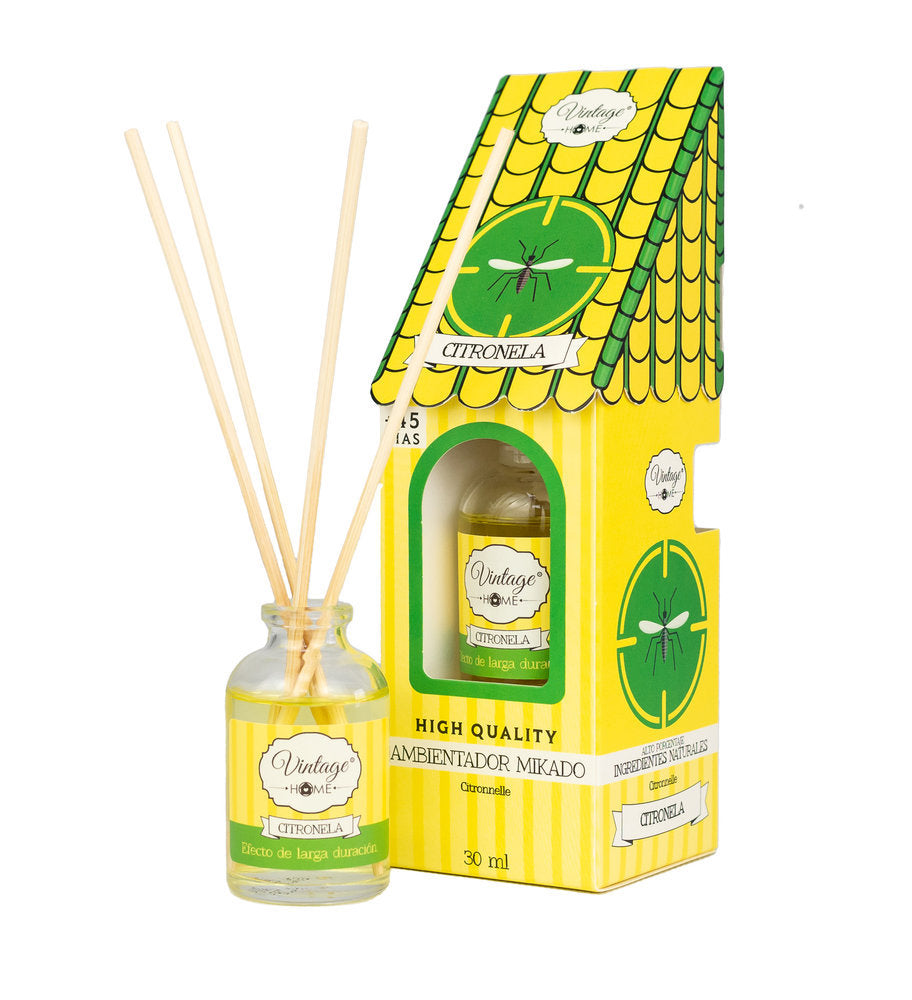 MIKADO VINTAGE HOME 30ML CITRONELA | NATUAROMATIC GEL | ENVASE 6 UDS. UNIDAD | 8435586106655 Imagen principal del producto