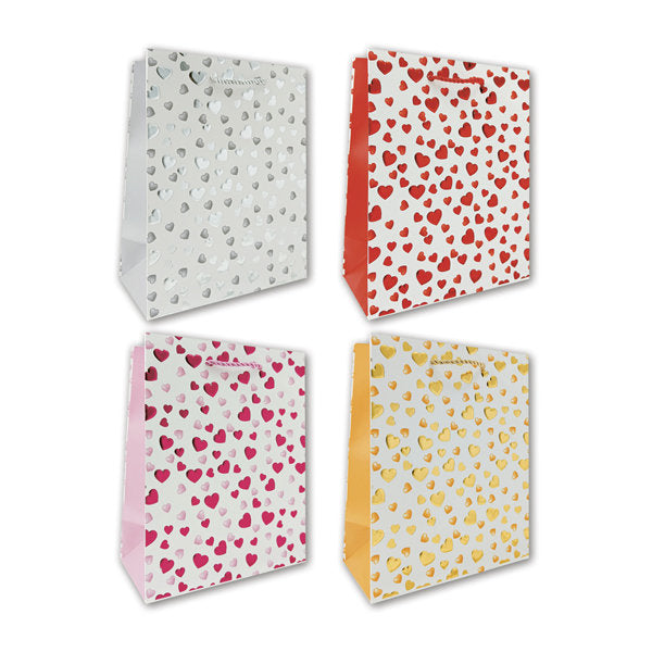 BOLSA MEDIANA CORAZONES COLORES 12U 18X10X23 | ARGUVAL, S,L, | 1 UNIDAD | 8435593452493