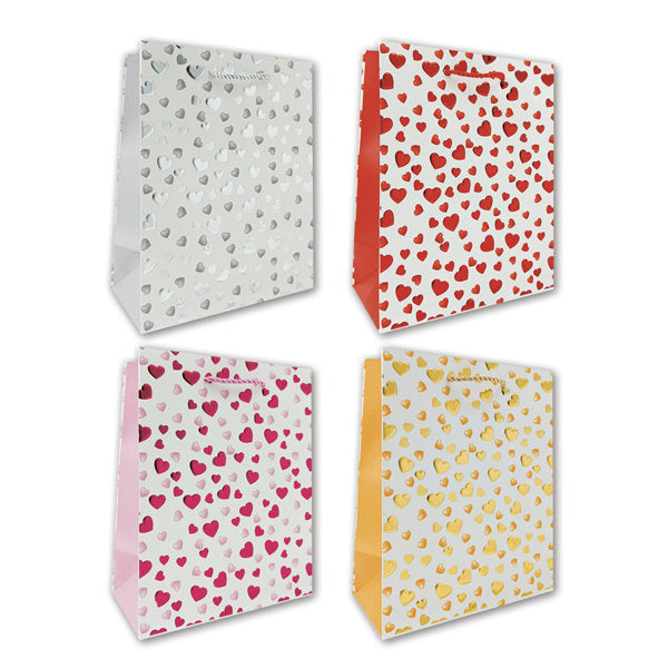 BOLSA GRANDE CORAZONES COLORES 12U 25X10X31 | ARGUVAL, S,L, | 1 UNIDAD | 8435593452509 Imagen principal del producto