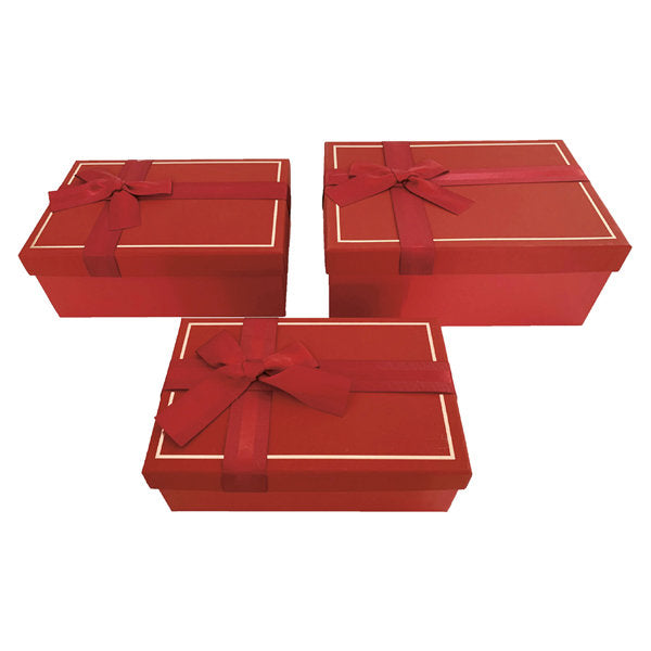 SET 3 CAJAS RECTANGULARES ROJAS 16X23X9,500 | ARGUVAL, S,L, | 1 UNIDAD | 8435593453476 Imagen principal del producto