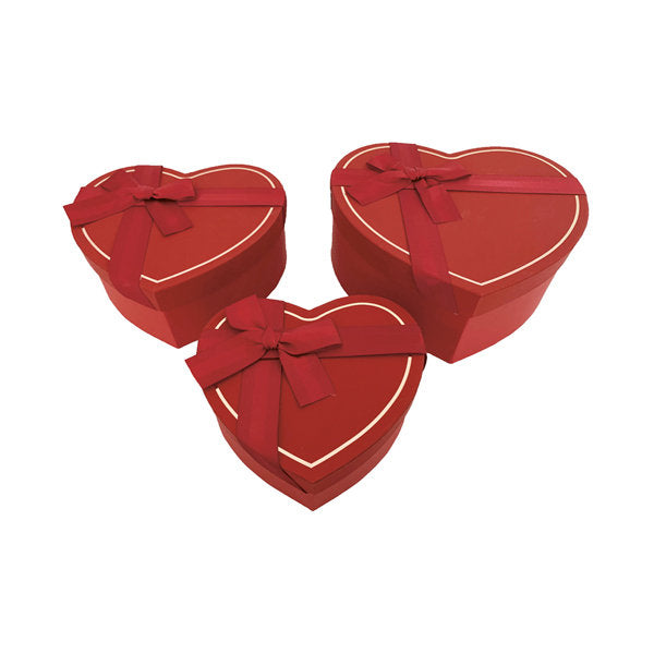 Set 3 Cajas Corazón Rojas Argüval Imagen principal del producto