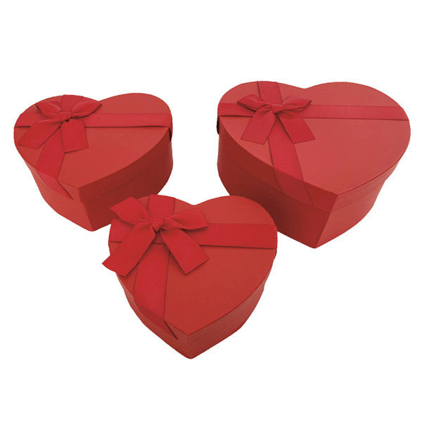 SET 3 CAJAS CORAZON ROJAS 20X22X9 | ARGUVAL, S,L, | 1 UNIDAD | 8435593453896 Imagen principal del producto