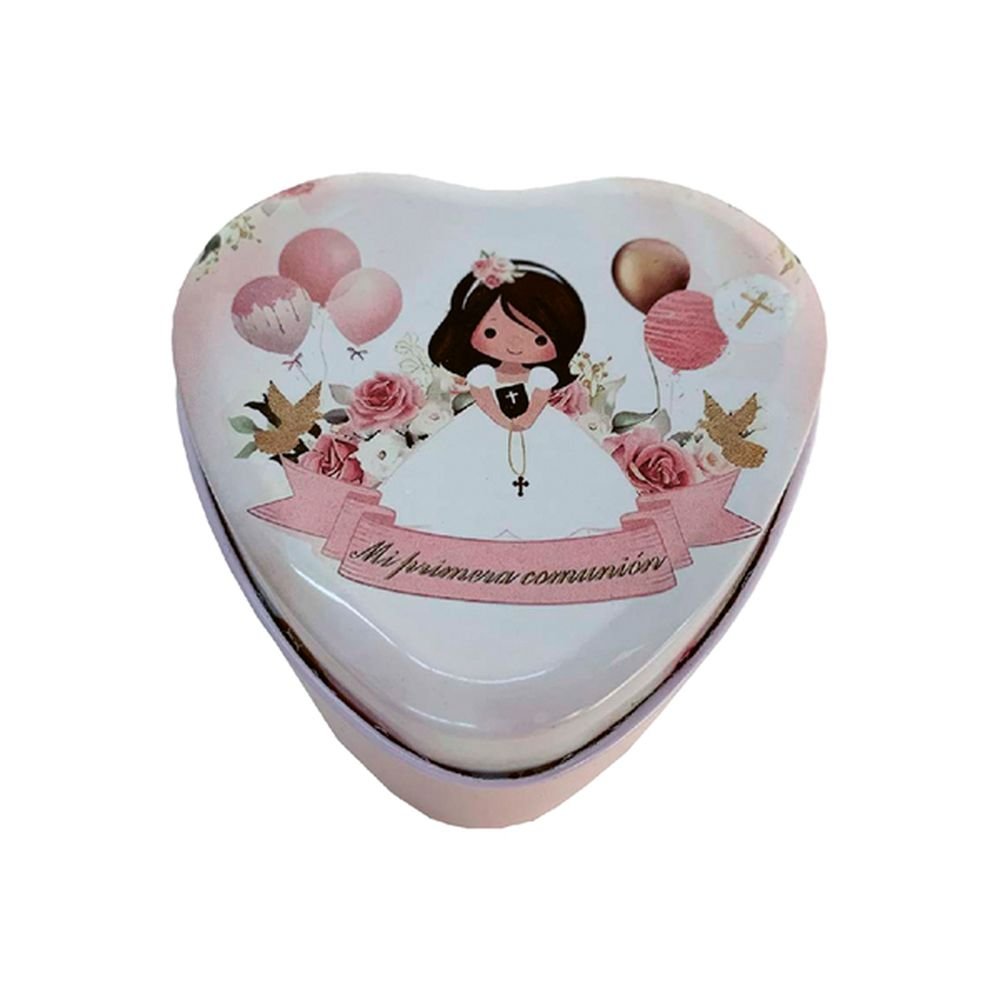 Caja Comunión Niña Globos 7x7x3,8 cm Arguval Comunión