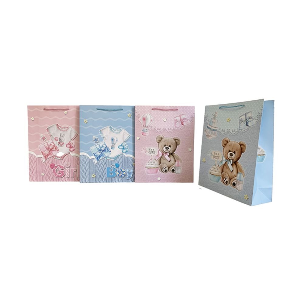BOLSA REGALO PEQUEÃA BEBES 24X18X8,5CM 12U | ARGUVAL, S,L, | 1 UNIDAD | 8435593463291 Imagen principal del producto
